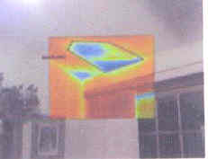 Thermal image of hidden moisture